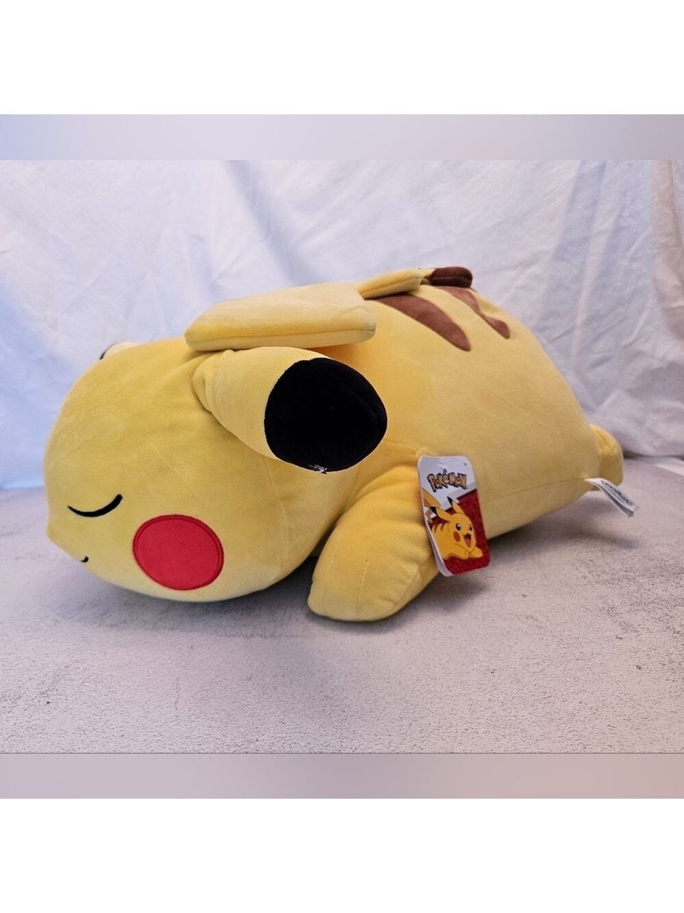 New Pokemon 18" Sleeping Pikachu Plush Toy, Authentic, Soft Collectible, NWT